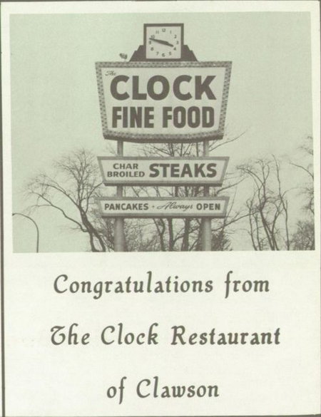 Clock Restaurant - 1970 Yearbook C